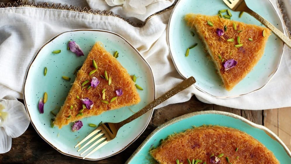 طرز تهیه کنافه عربی خوشمزه بصورت مرحله به مرحله